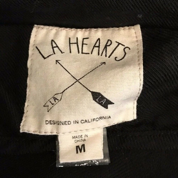 LA HEARTS Women Long Sleeve Open Front Zip-Up Black Casual Shirt Top Size Medium - Picture 11 of 12